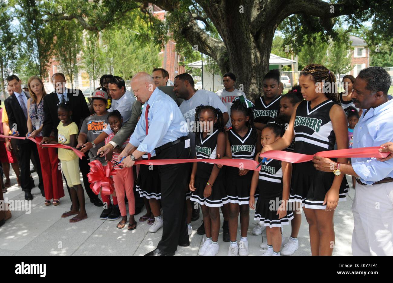 St. Roch Park Ribbon Cutting. Louisiana Hurricane Katrina. Photographs