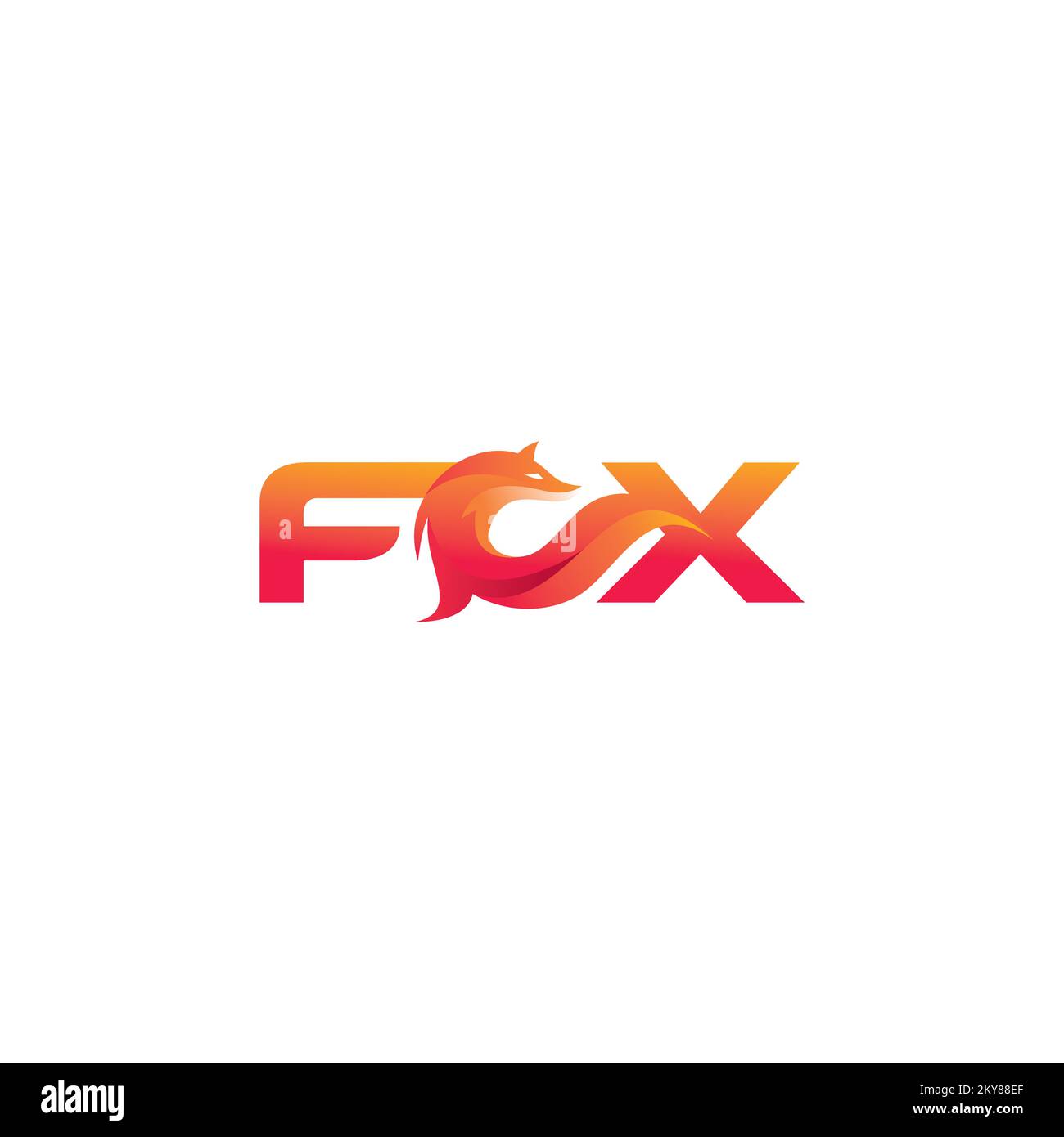 simple fox creative logo design. fox logo. fox vector illustration ...