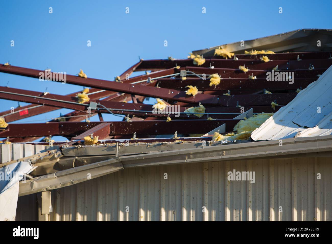 Vilonia, AR, May 3, 2014 â€“ Tornado debris and destruction at Vilonia United Methodist Church