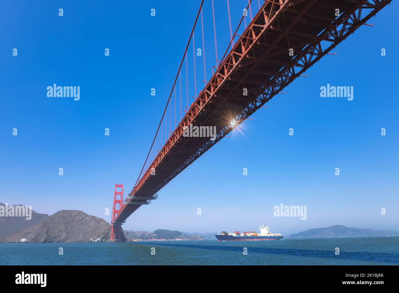 USA, famous Golden Gate suspension bridge bridge in San Francisco