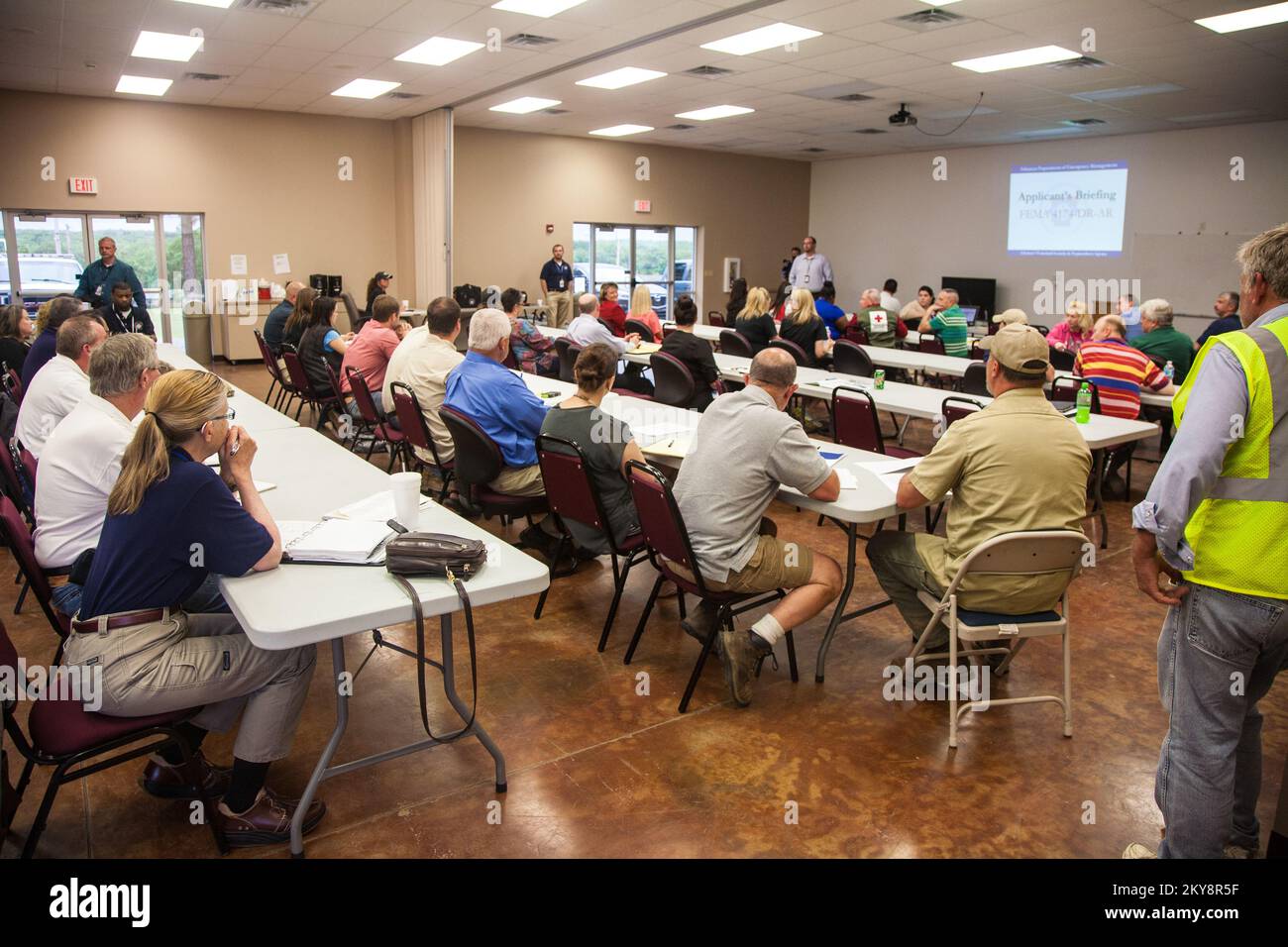 Conway, AR, May 8, 2014 ; Faulkner County officials and local