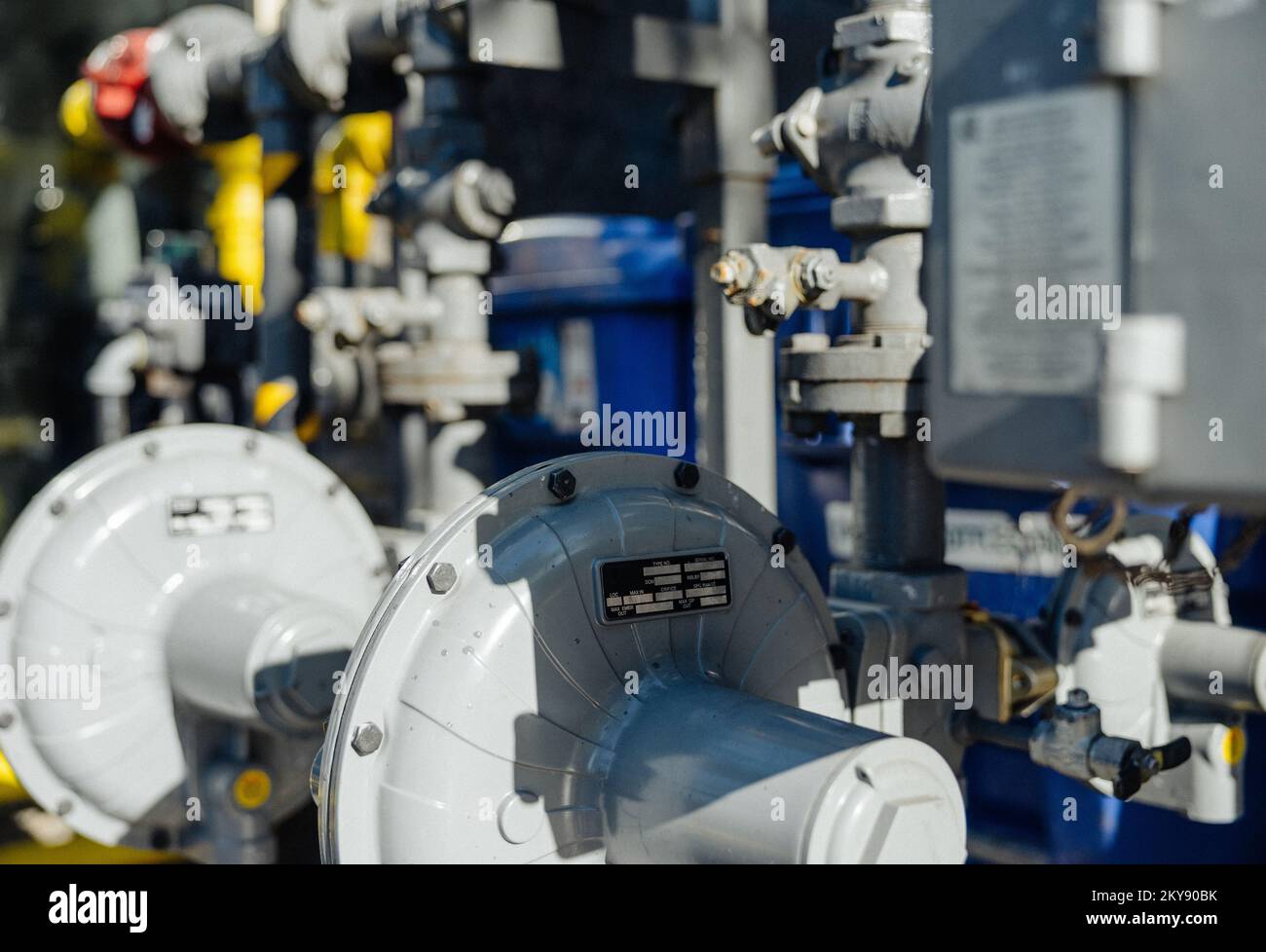 Commercial gas meter Stock Photo Alamy