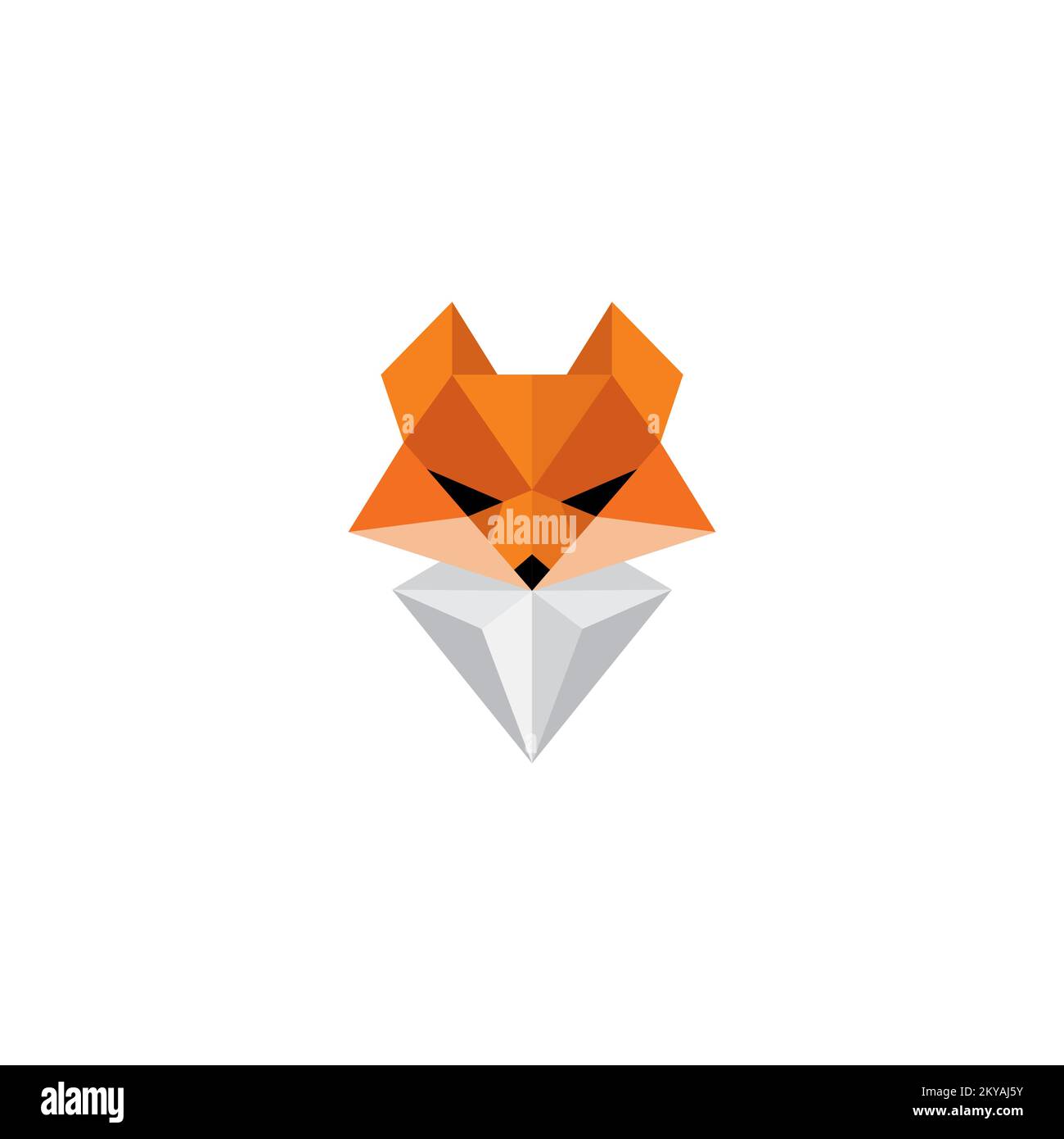 Fox Geometric Logo Vector. Fox Modern Design. Fox Art Stock Vector