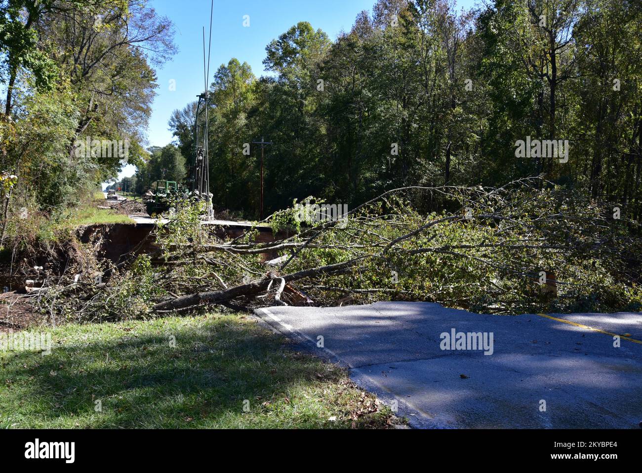 Bridge repair in Gadsden. South Carolina Severe Storms and Flooding