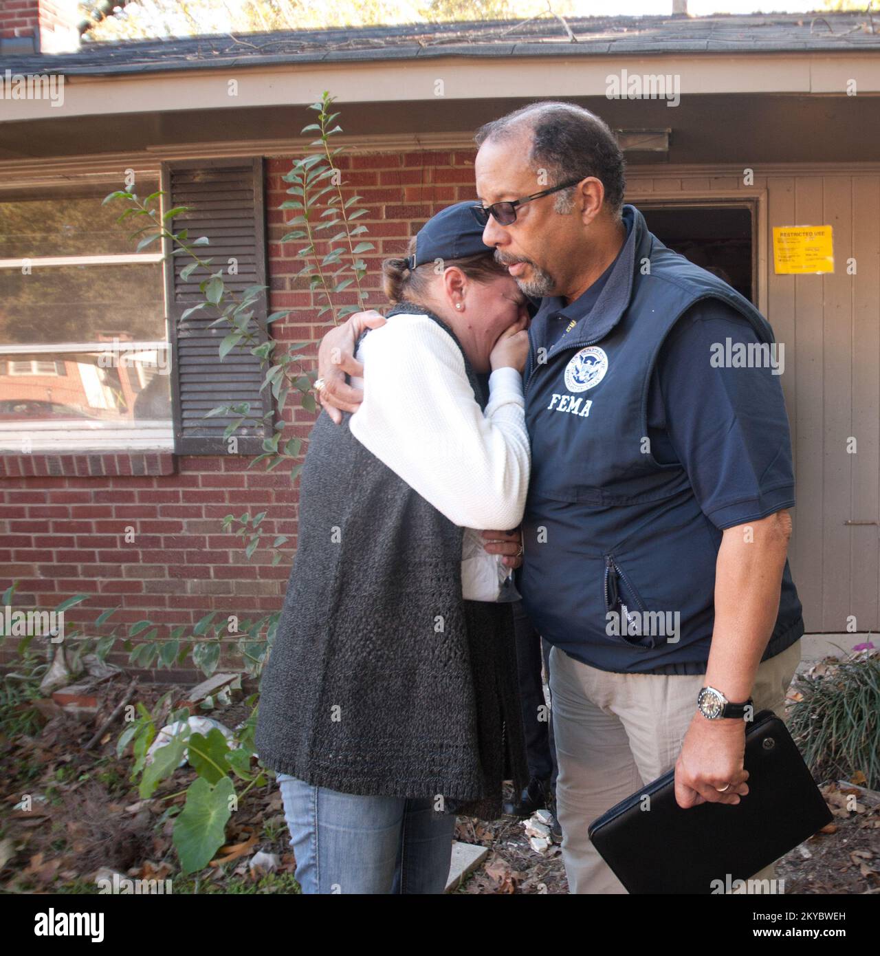 FEMA Personnel Provide Comfort To A SC Flood Survivor. South Carolina ...