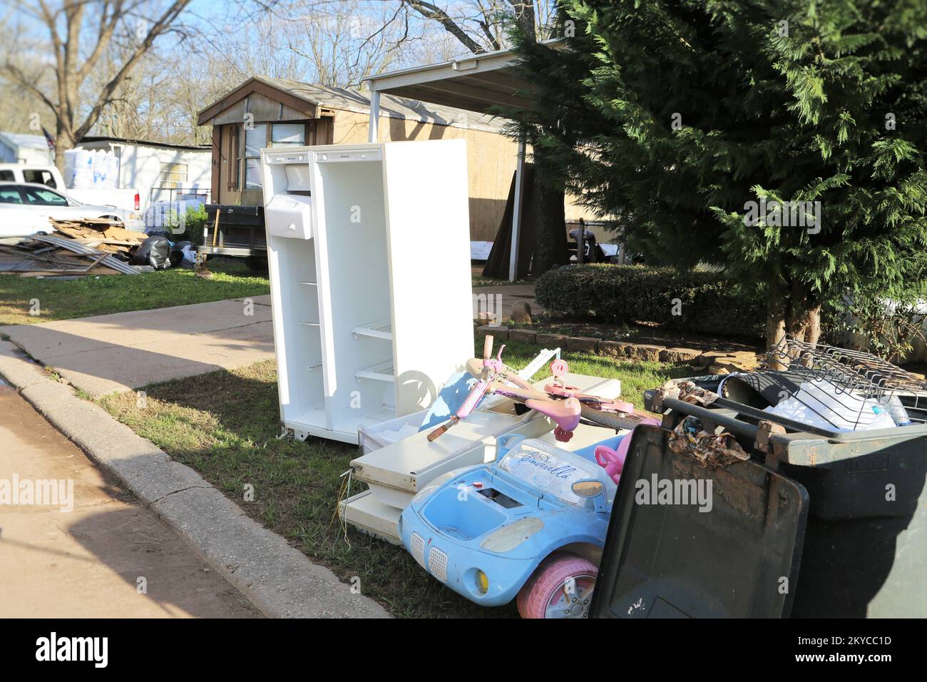 Pecan Valley Estates residents started to clean and rebuild homes