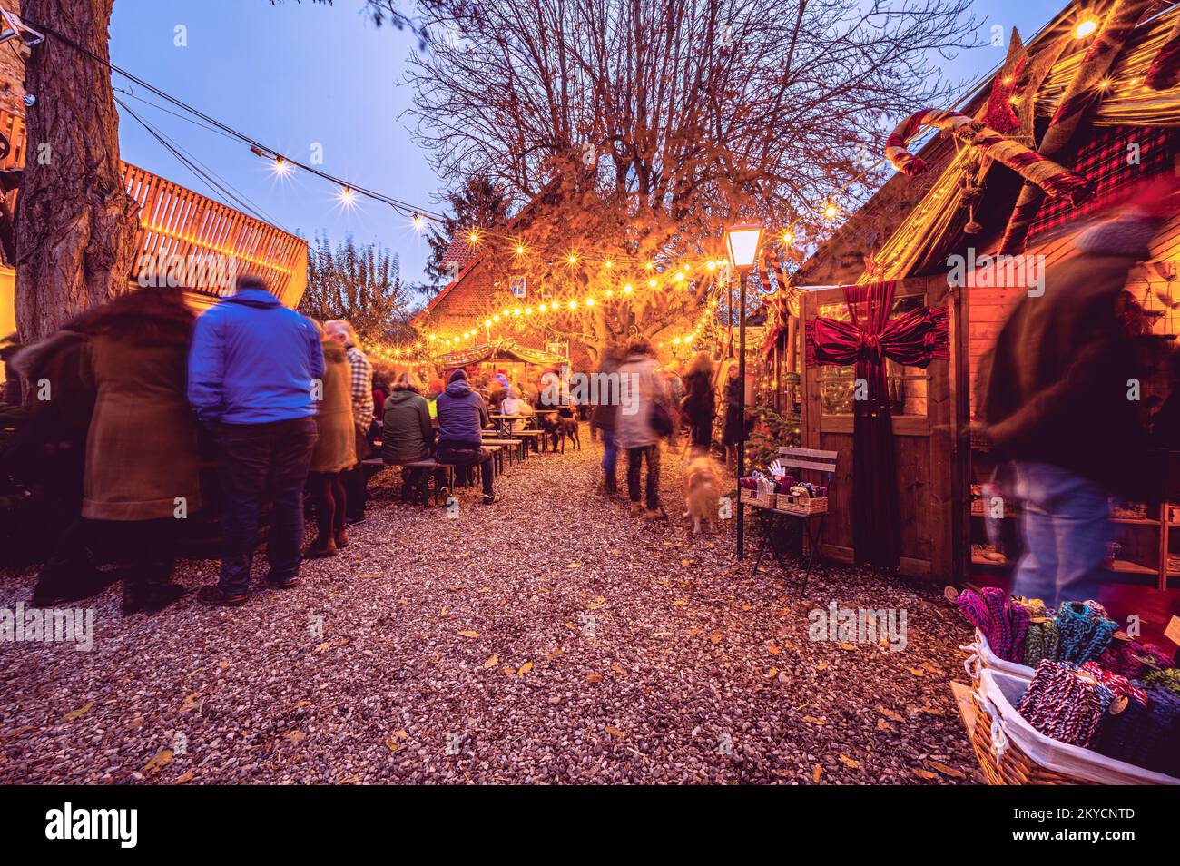 Christmas market in Hanover in the Linden district on the Lindenerberg