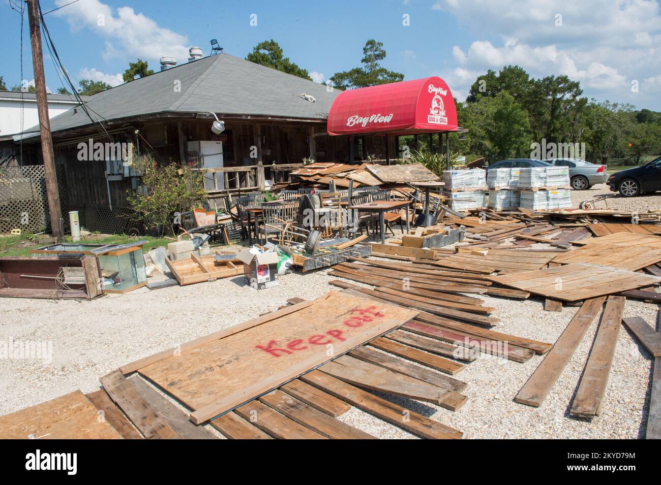 Exterior of the Bayview Tavern in Port Vincent, La. During the height of the 2016 historic