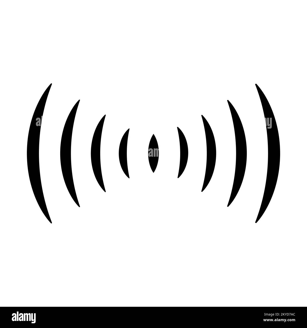 sound radio wave icon vector wifi sound signal connection for graphic design, logo, website, social media, mobile app, UI illustration Stock Vector