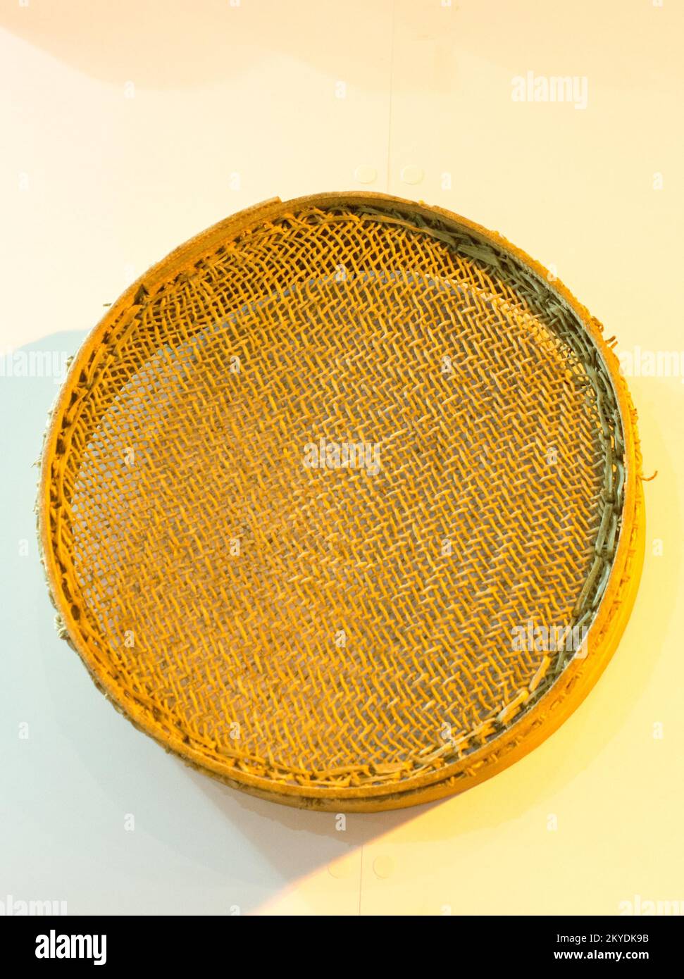 Traditional type sieve made of wood Stock Photo Alamy