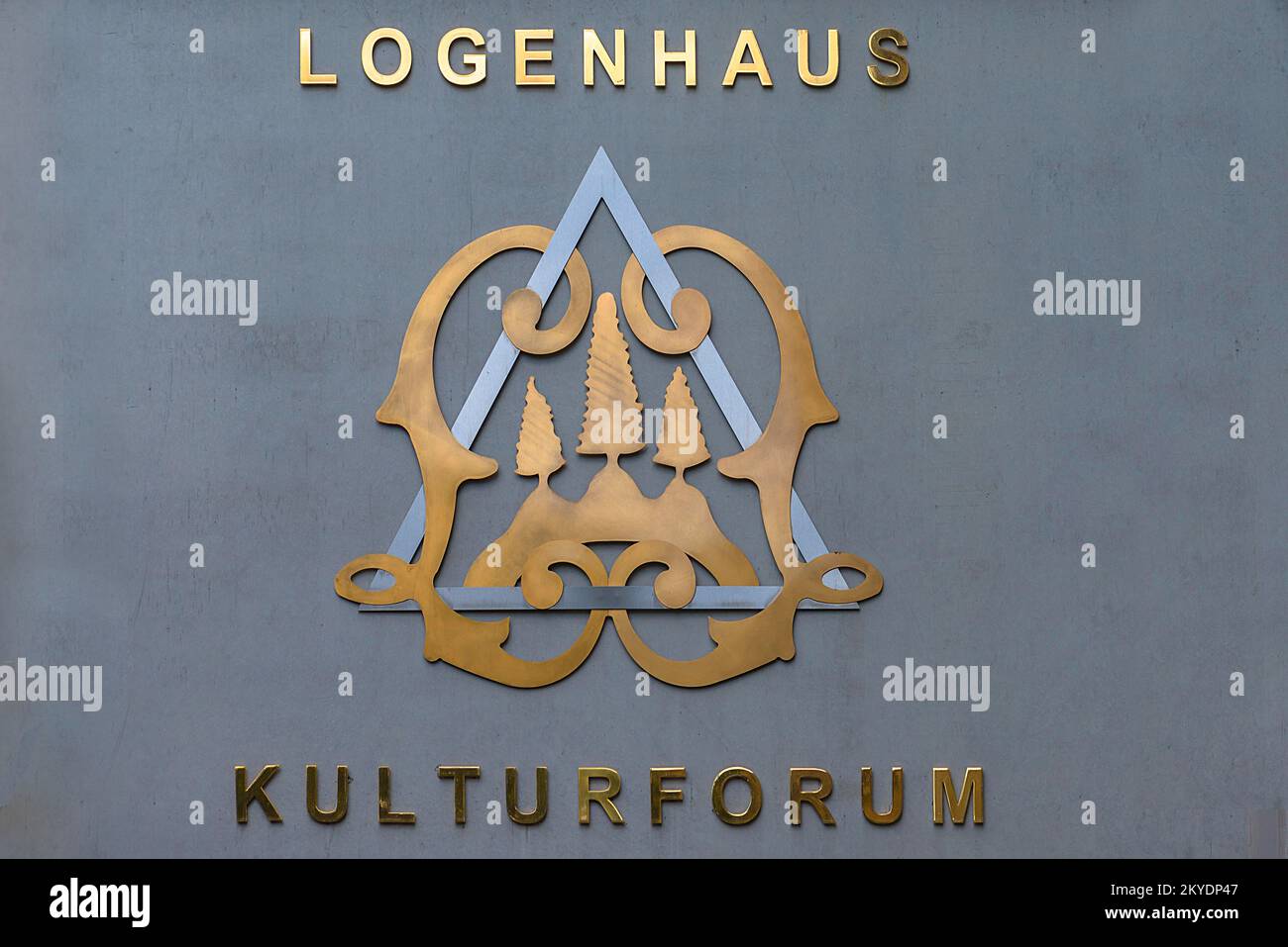 Symbol of a lodge, Erlangen, Middle Franconia, Bavaria, Germany Stock Photo