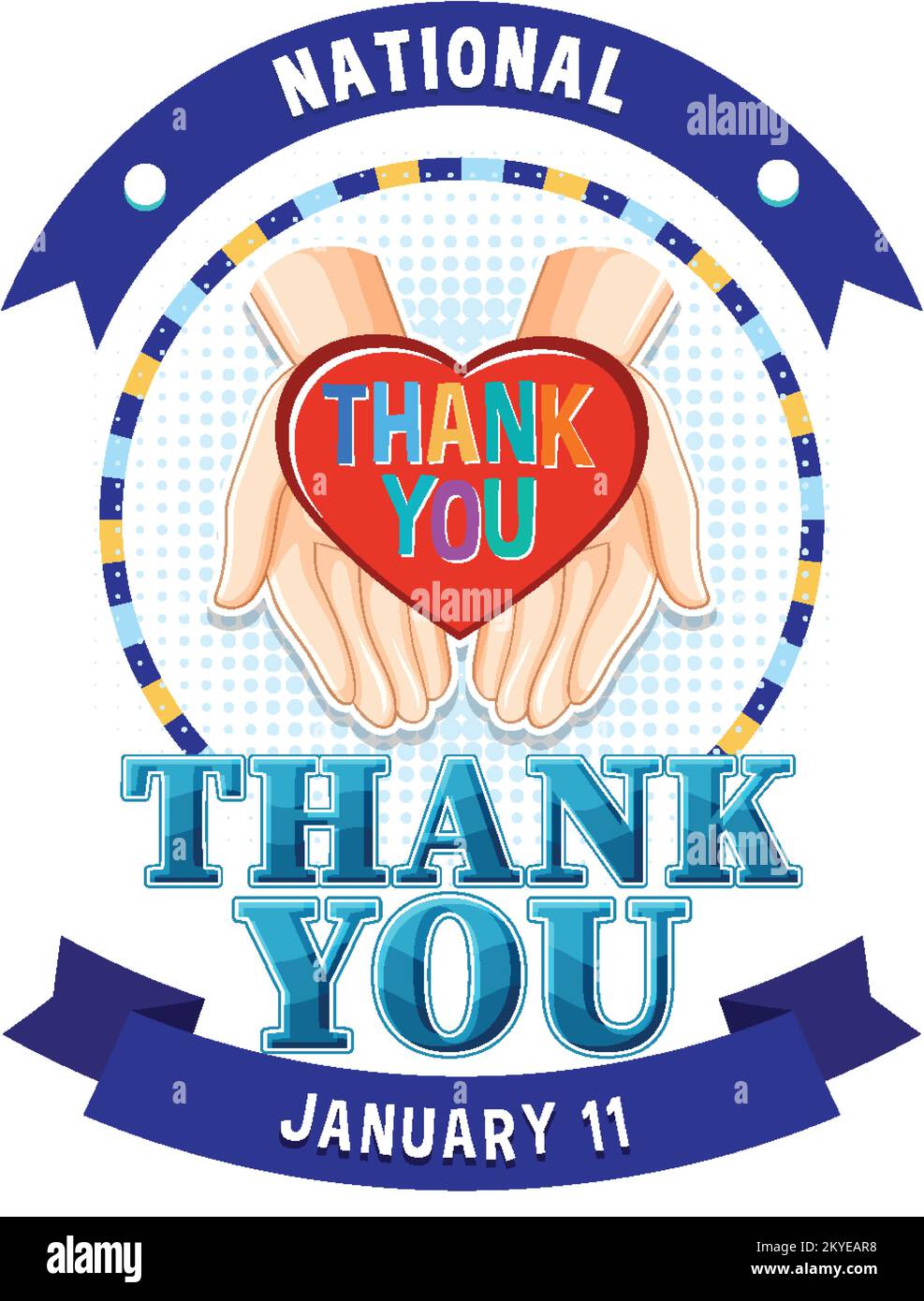 Happy National Thank You Day Banner illustration Stock Vector
