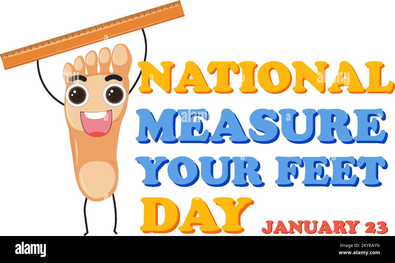 National Measure Your Feet Day Banner Design illustration Stock Vector