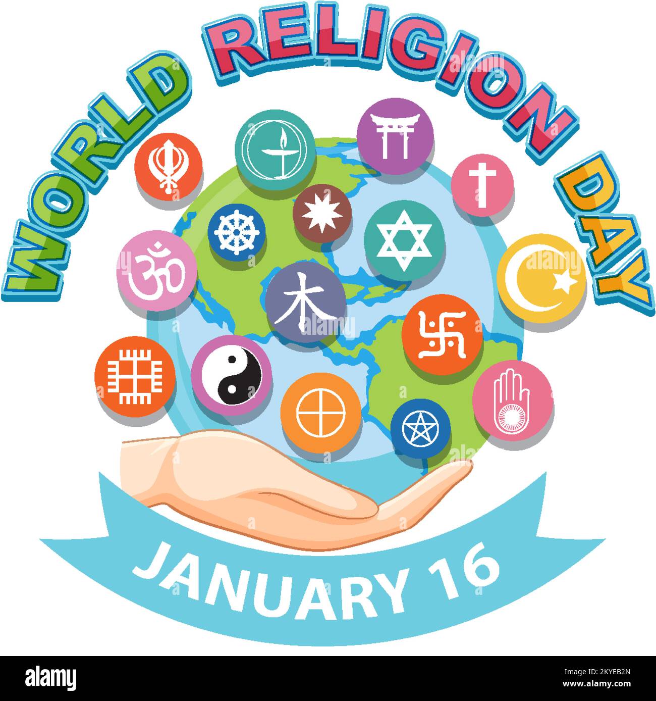 World religion day banner design illustration Stock Vector Image & Art