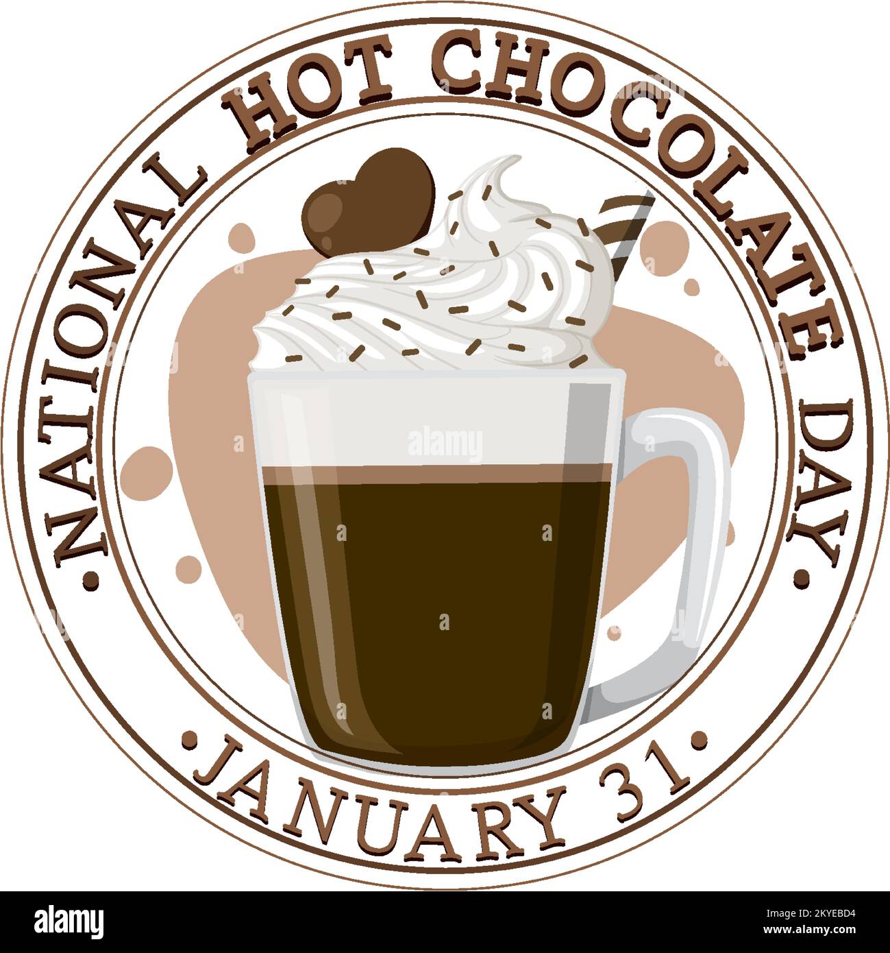 National Hot Chocolate Day Banner Design illustration Stock Vector