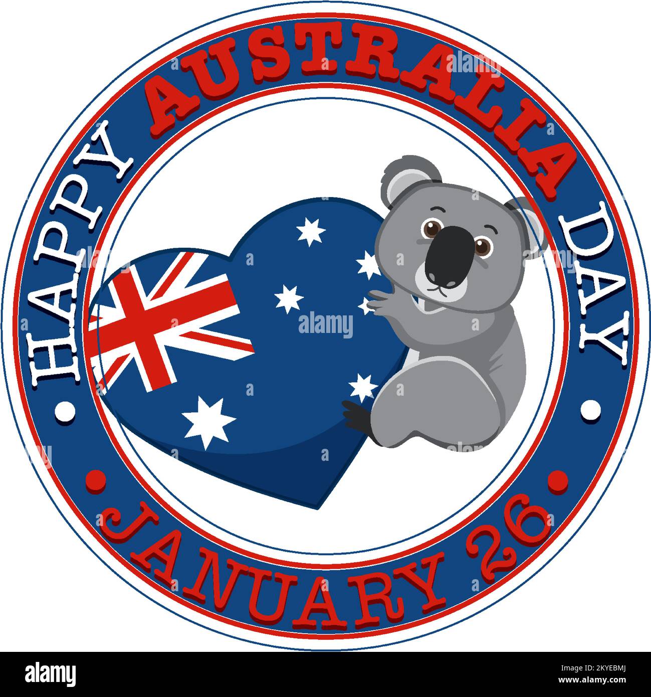Happy Australia Day Banner Design illustration Stock Vector