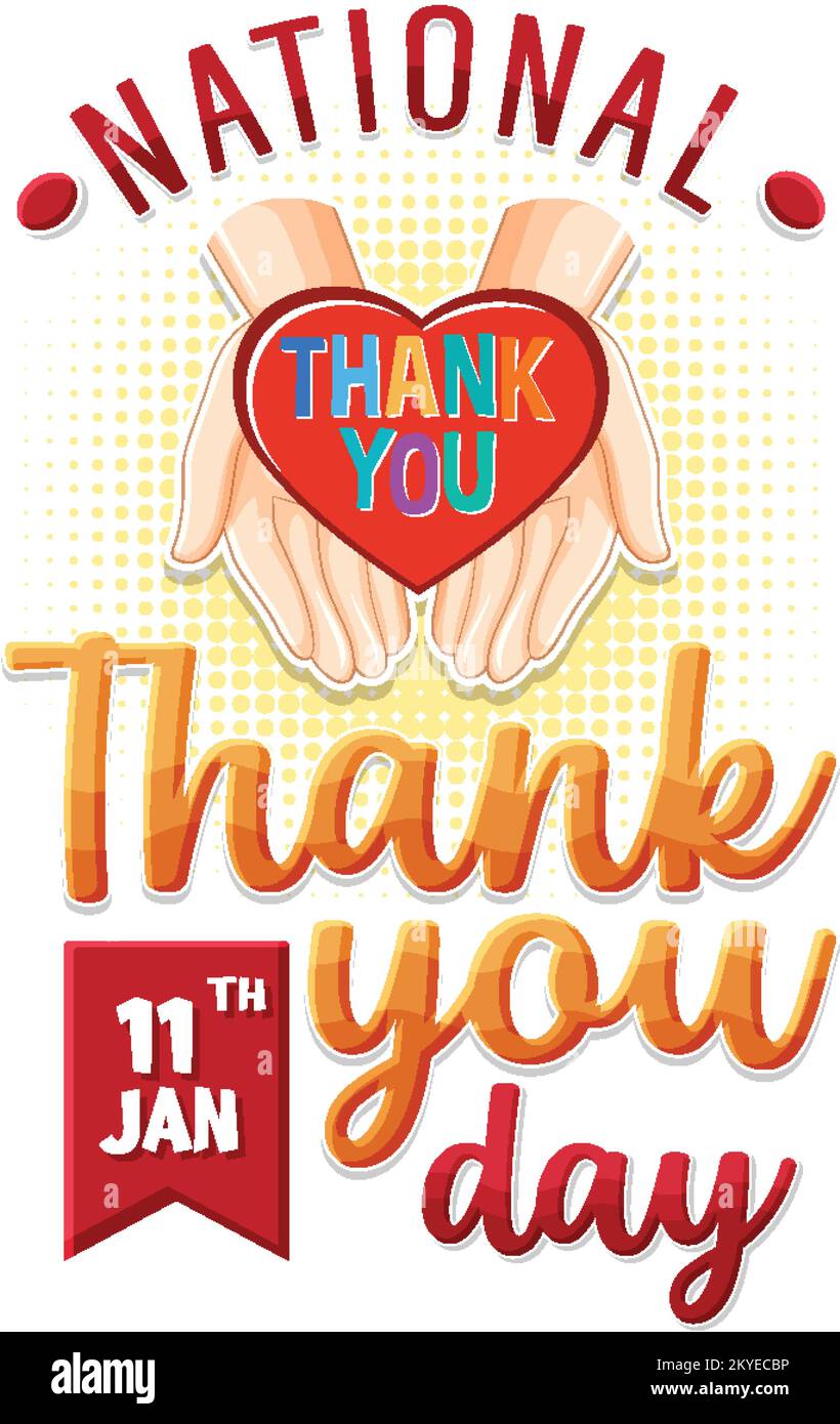 National Thank You Day Banner illustration Stock Vector Image & Art - Alamy