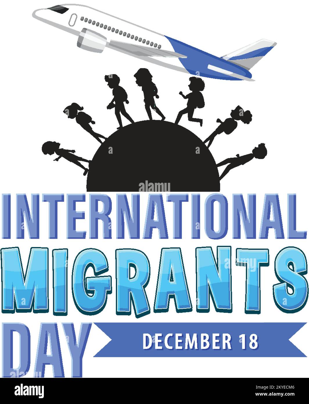 International Migrants Day Banner Design illustration Stock Vector