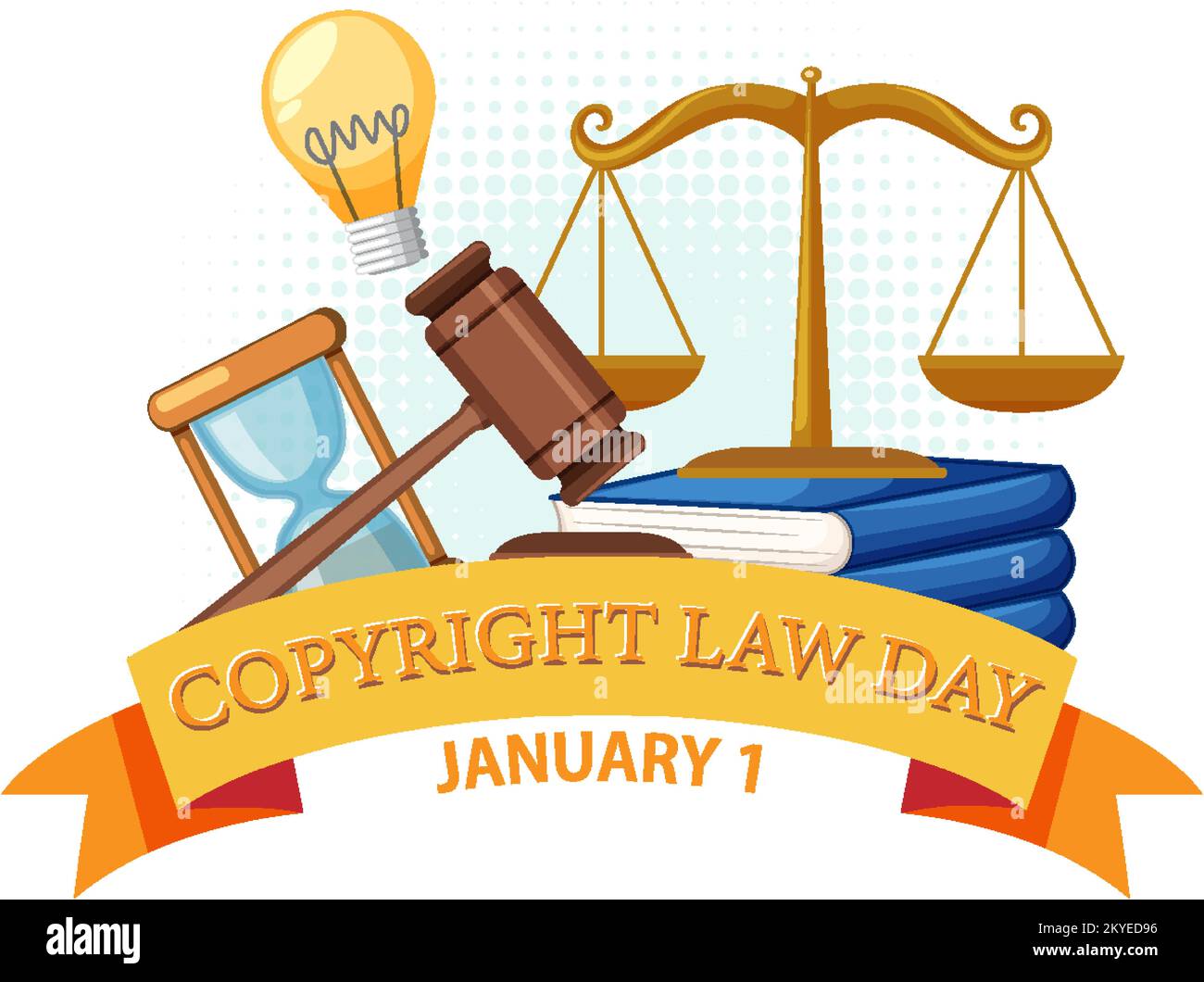 Copyright Law Day Banner Design illustration Stock Vector