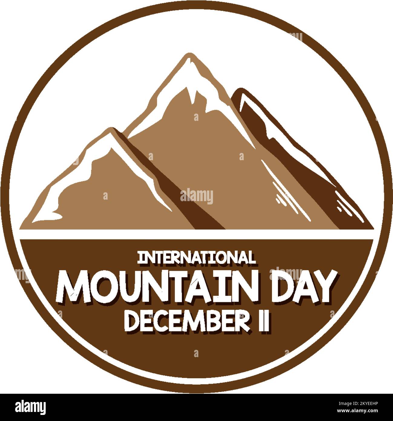 International mountain day text for poster design illustration Stock Vector