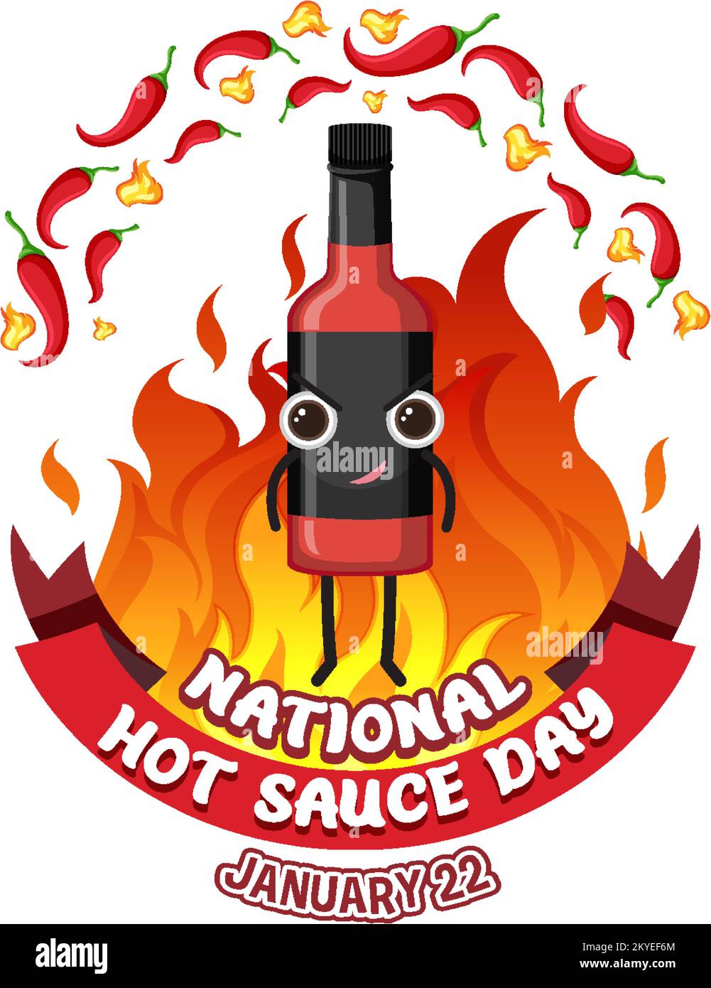 National Hot Sauce Day Banner Design illustration Stock Vector