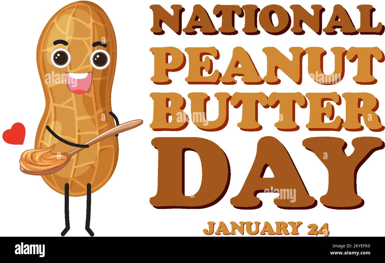National Peanut Butter Day Banner Design illustration Stock Vector