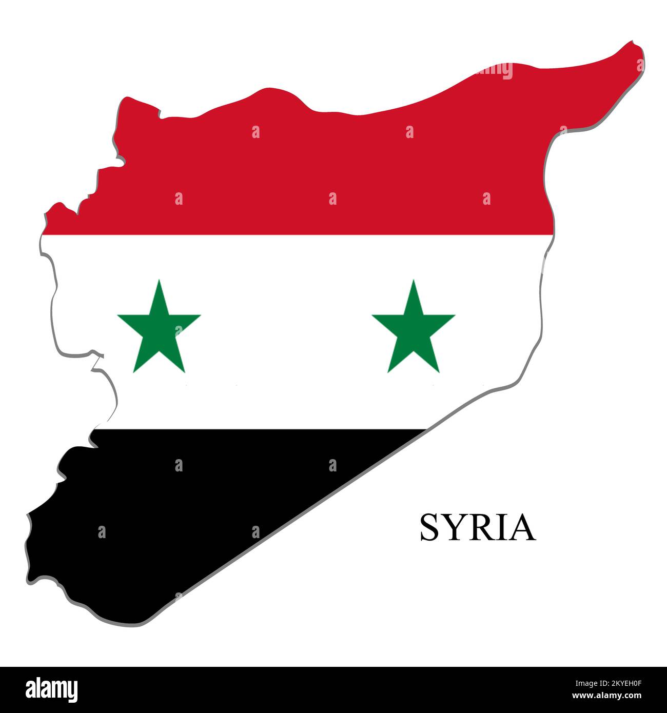 Syria map vector illustration. Global economy. Famous country. Middle East. West Asia. Stock Vector
