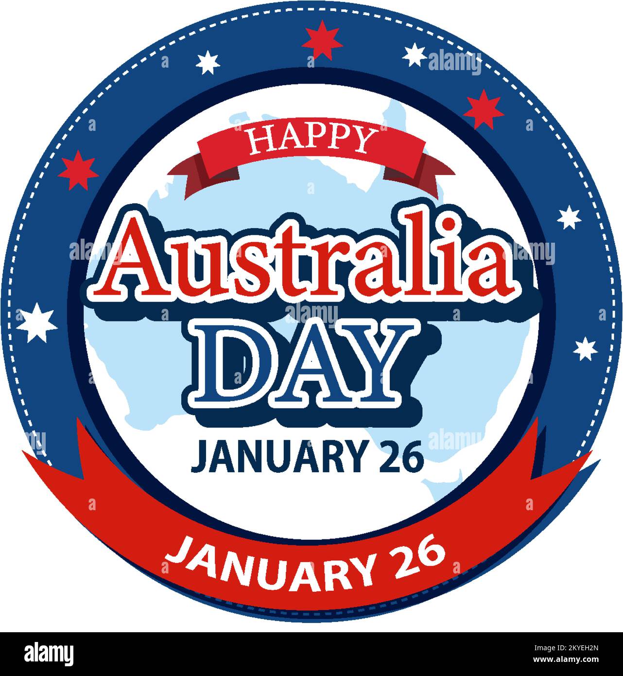 Happy Australia Day Banner illustration Stock Vector
