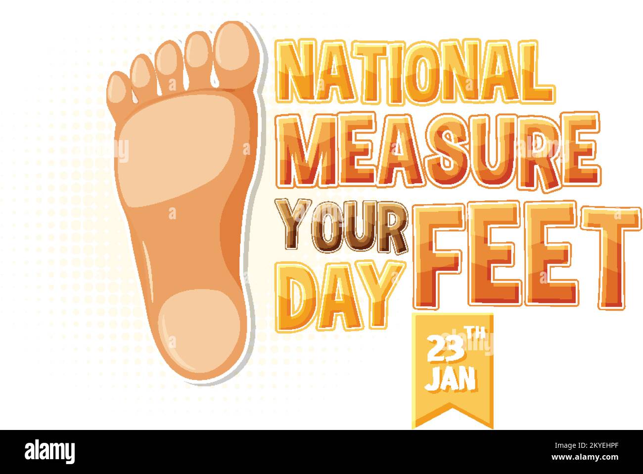 National Measure Your Feet Day Banner Design illustration Stock Vector