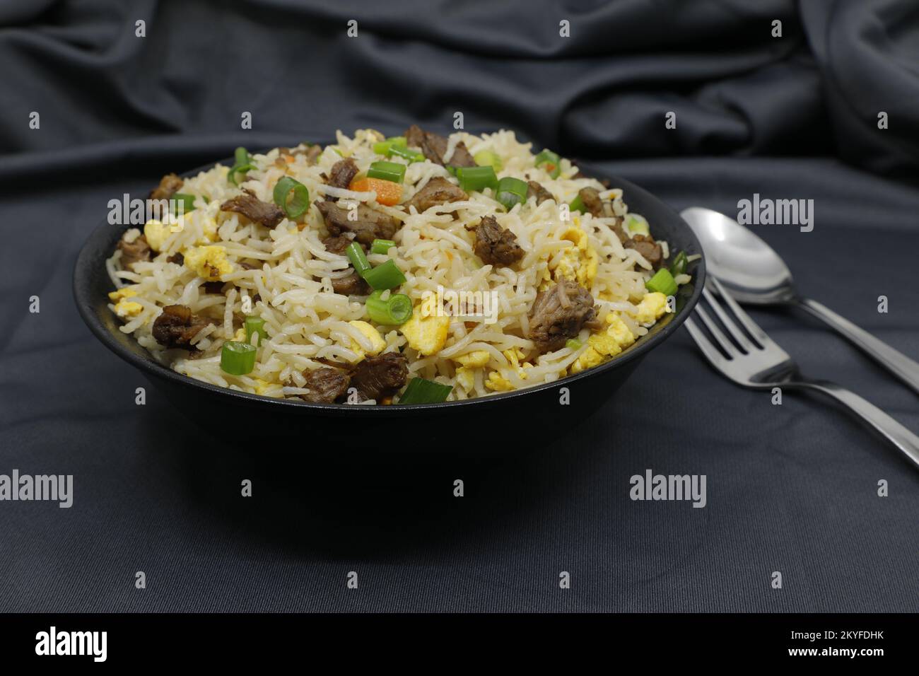 Beef Fried Rice Stock Photo - Alamy