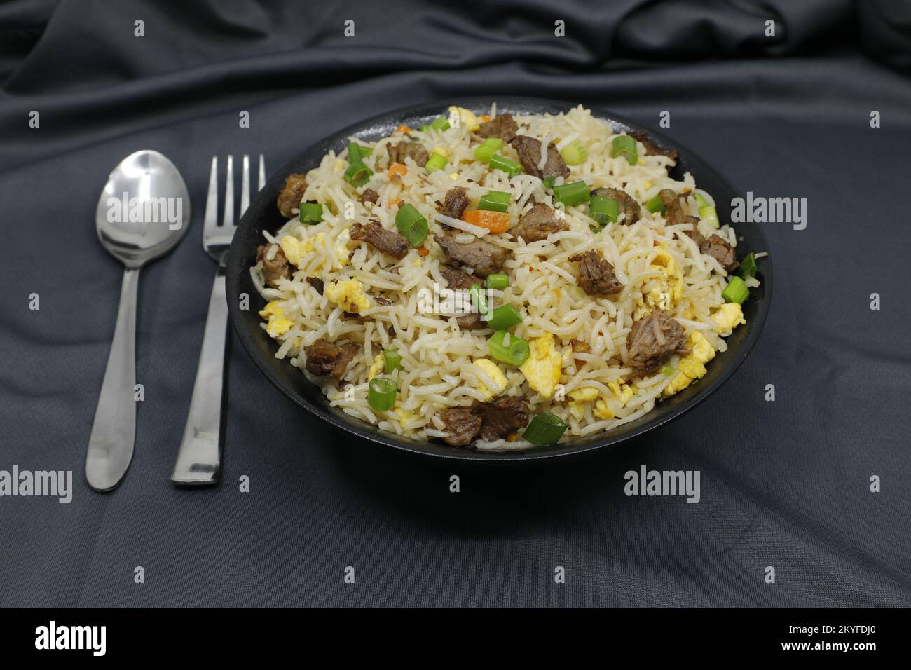 Beef Fried Rice Stock Photo - Alamy