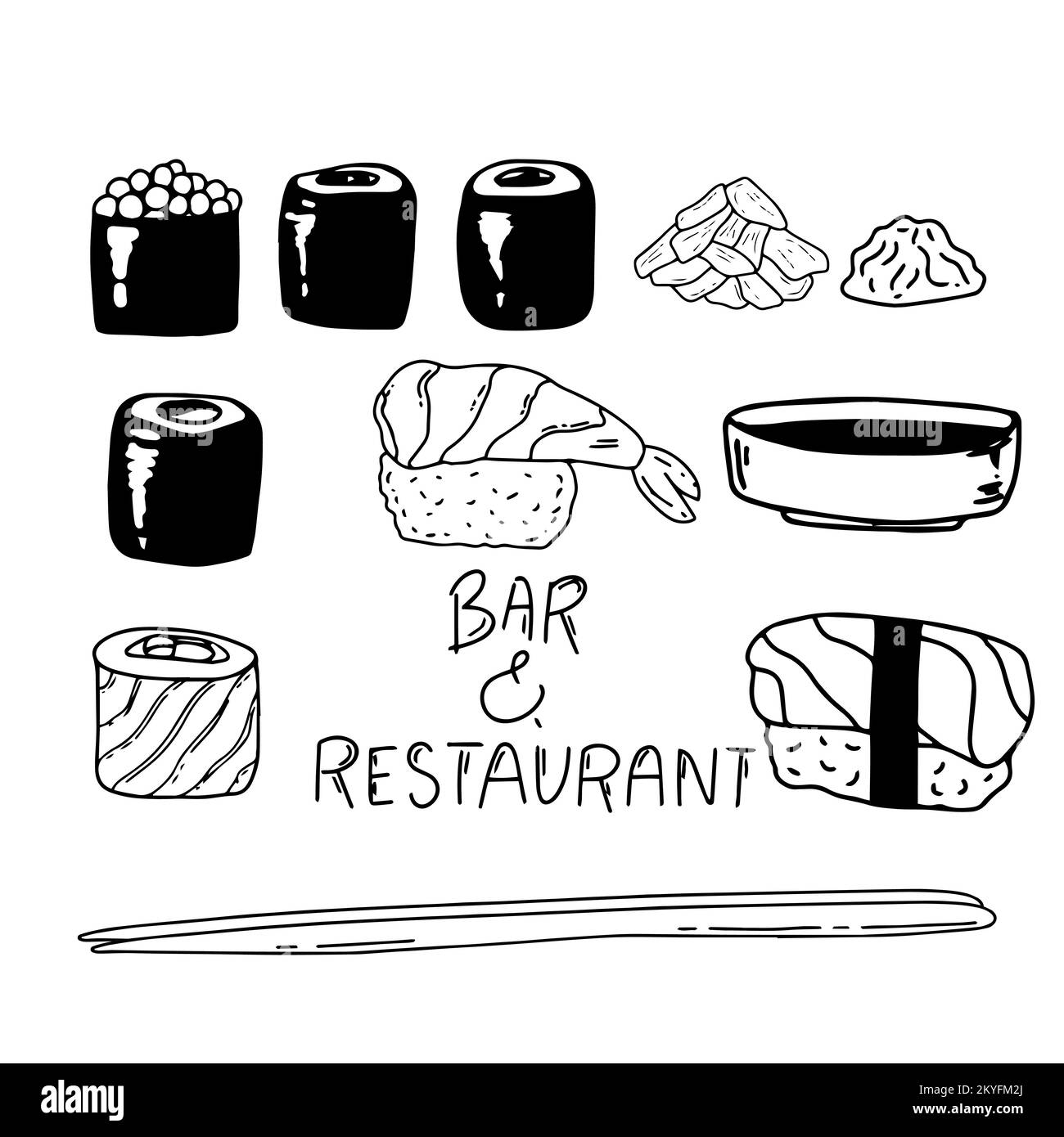 Vector illustration cartoon chef shrimp Black and White Stock Photos ...