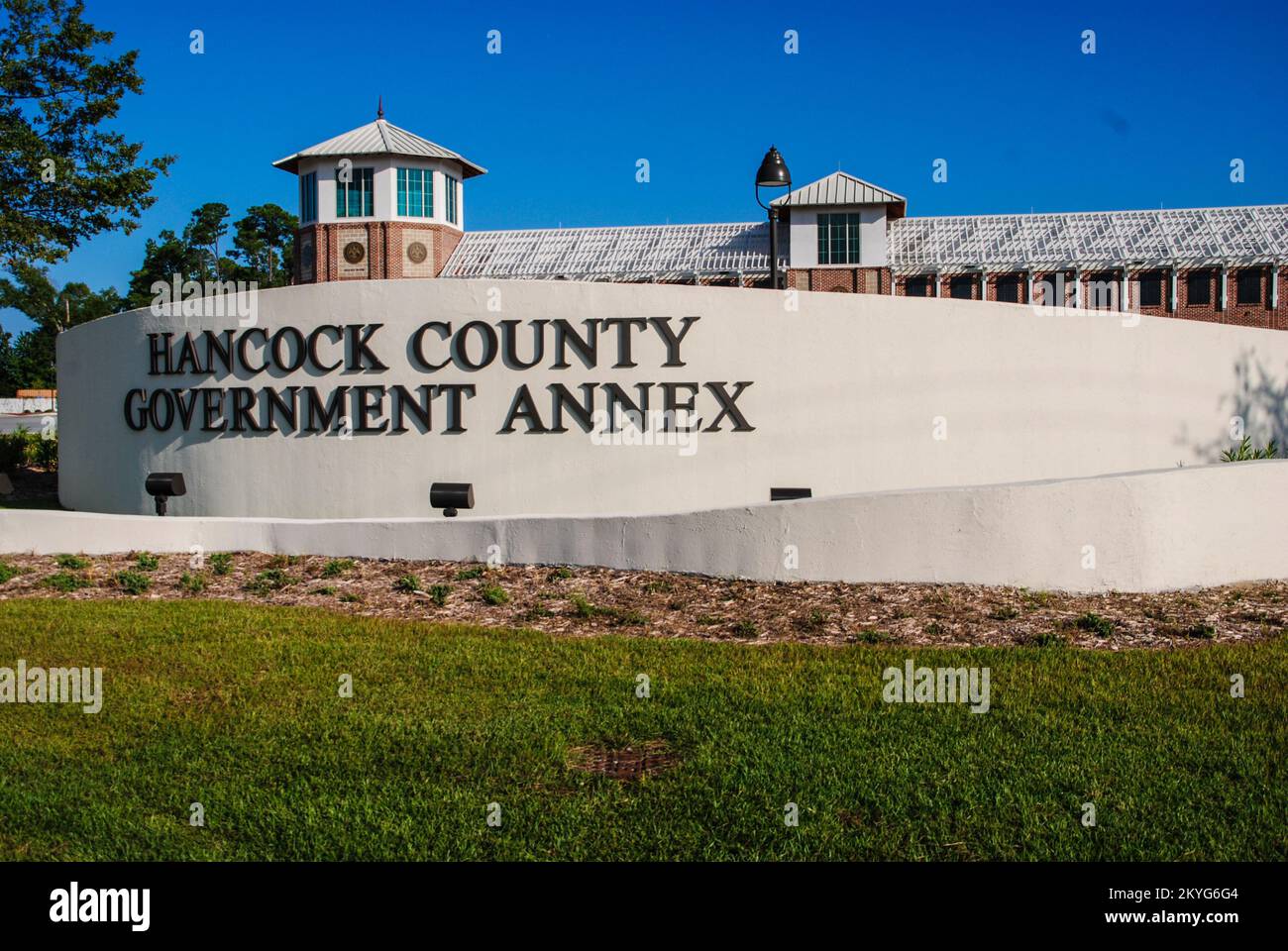 Bay Saint Louis, MS, September 20, 2011 - Hancock County Government Annex, Bay Saint Louis, Mississippi. Hancock County government services were compromised and degraded by Hurricane Katrina in 2005. The Hancock County Government Annex was constructed with Public Assistance (PA) funding from FEMA to assist in the restoration of Hancock County government services. Stock Photo