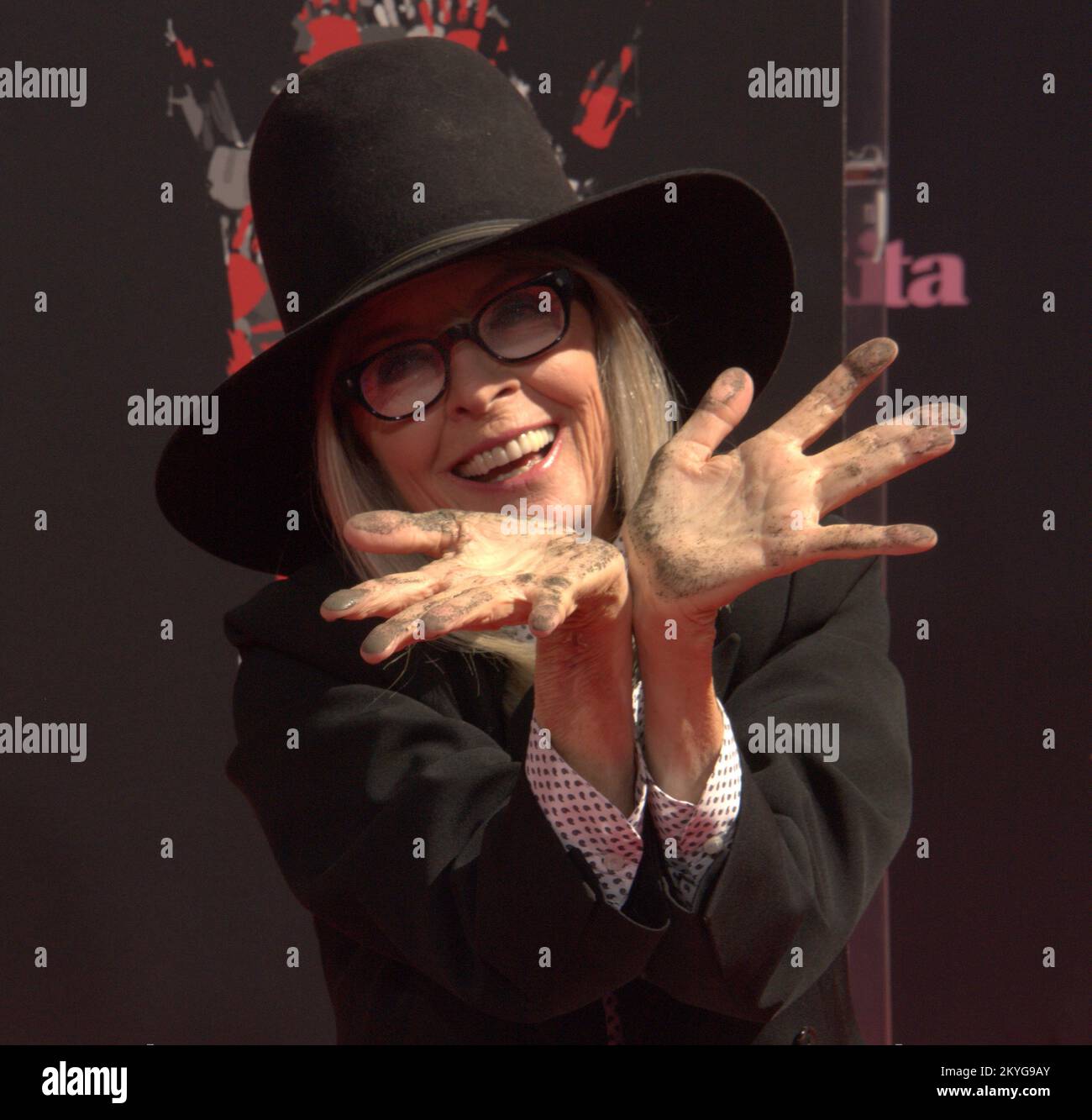 Los Angeles, United States. 12th Aug, 2022. Actress Diane Keaton participates in a hand and footprint ceremony immortalizing her in the forecourt of the TCL Chinese Theatre (formerly Grauman's) in the Hollywood section of Los Angeles on Thursday, August 11, 2022. Photo by Jim Ruymen/UPI Credit: UPI/Alamy Live News Stock Photo