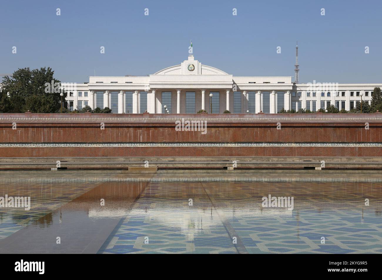 Presidential Palace, Mustakillik Maydoni (Independence Square), Sharaf Rashidov Avenue, Central Tashkent, Tashkent Province, Uzbekistan, Central Asia Stock Photo