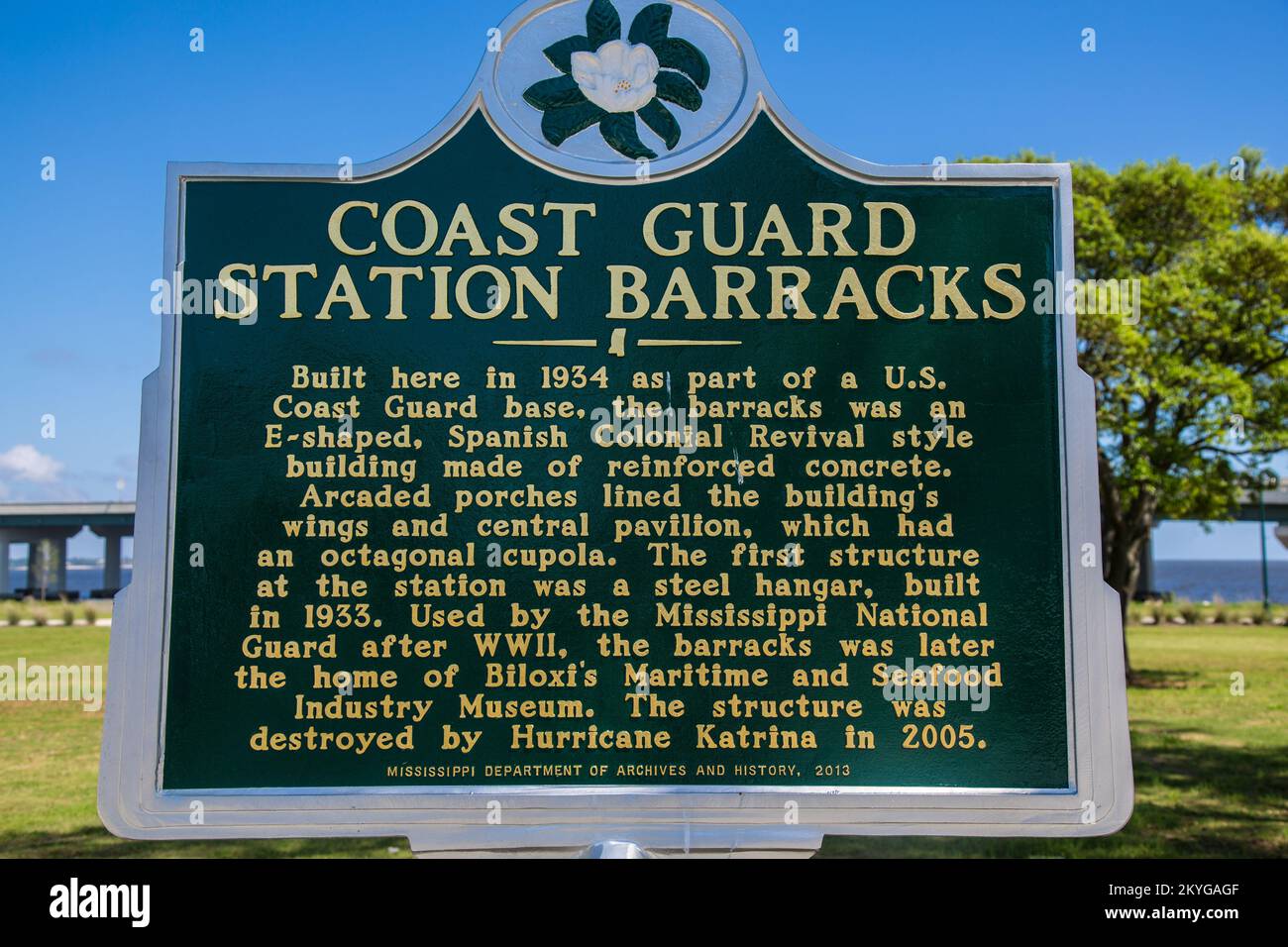 Biloxi, MS, Aril 2, 2015 Historical marker for original location of