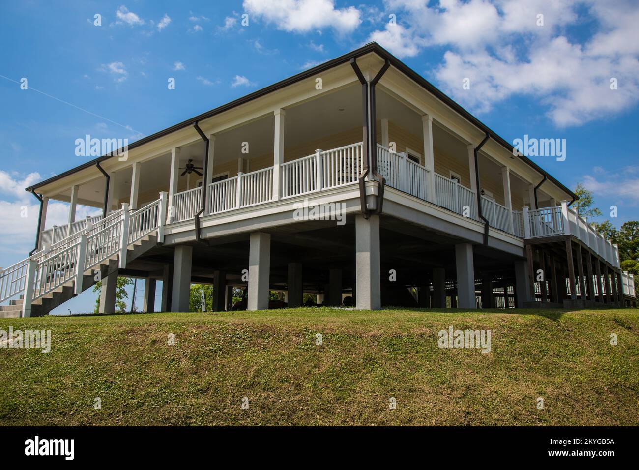 Ocean Springs, MS, Aril 3, 2015 Elevated master harbor building at