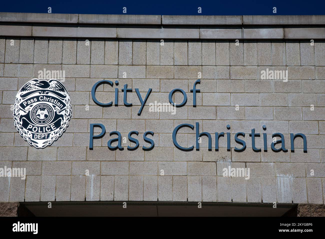 Pass Christian, MS, Aril 29, 2015 Exterior signage above the front