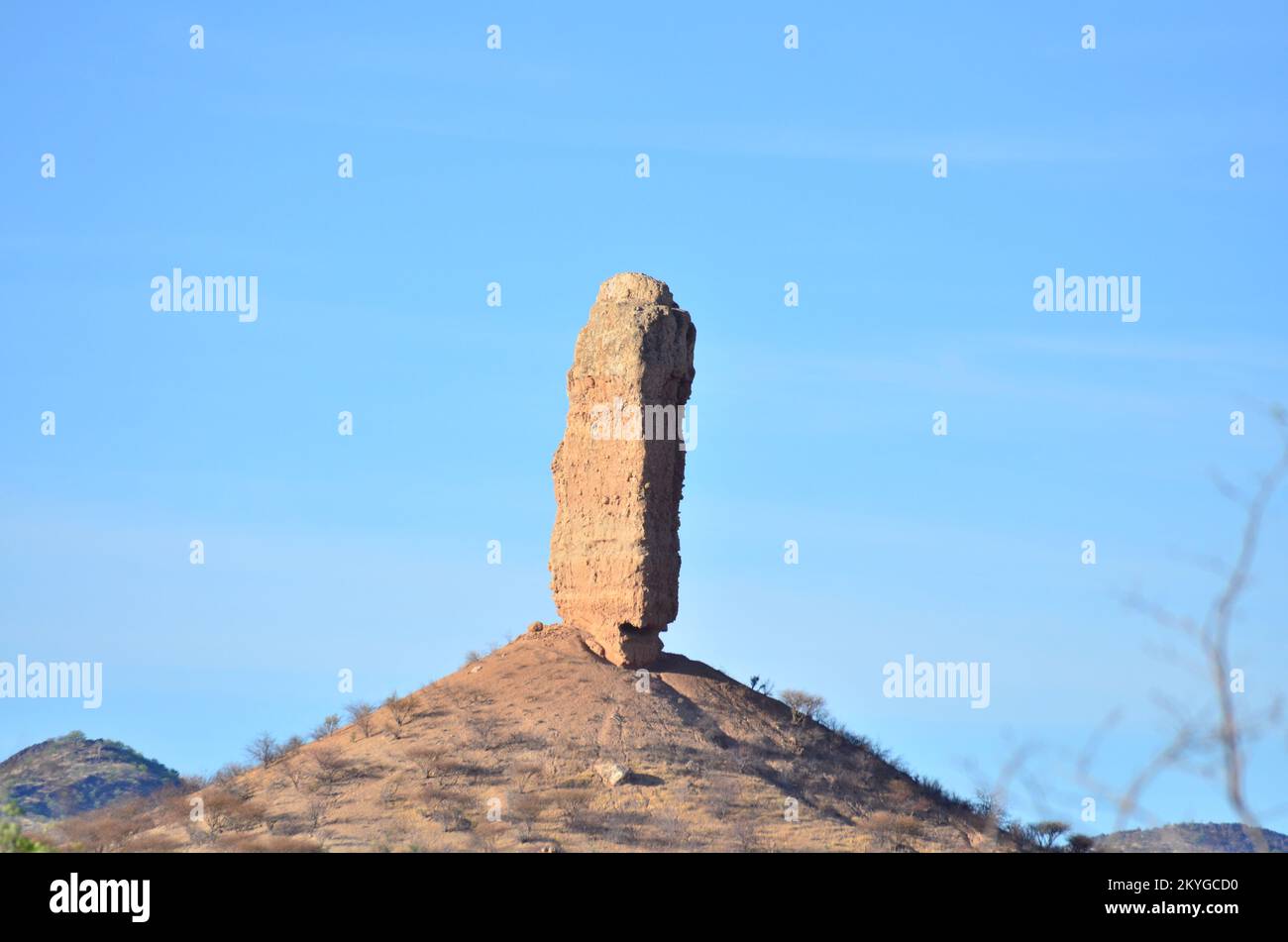 Vingerklip tall Rock in darmaland namibia Africa Stock Photo