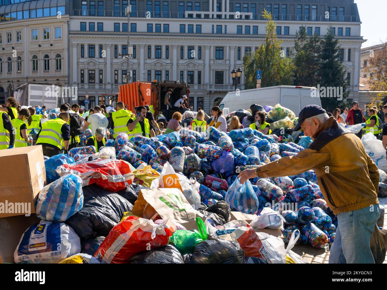 Sofia, Bulgaria - 30 October, 2022: people of Sofia carrying out a ...