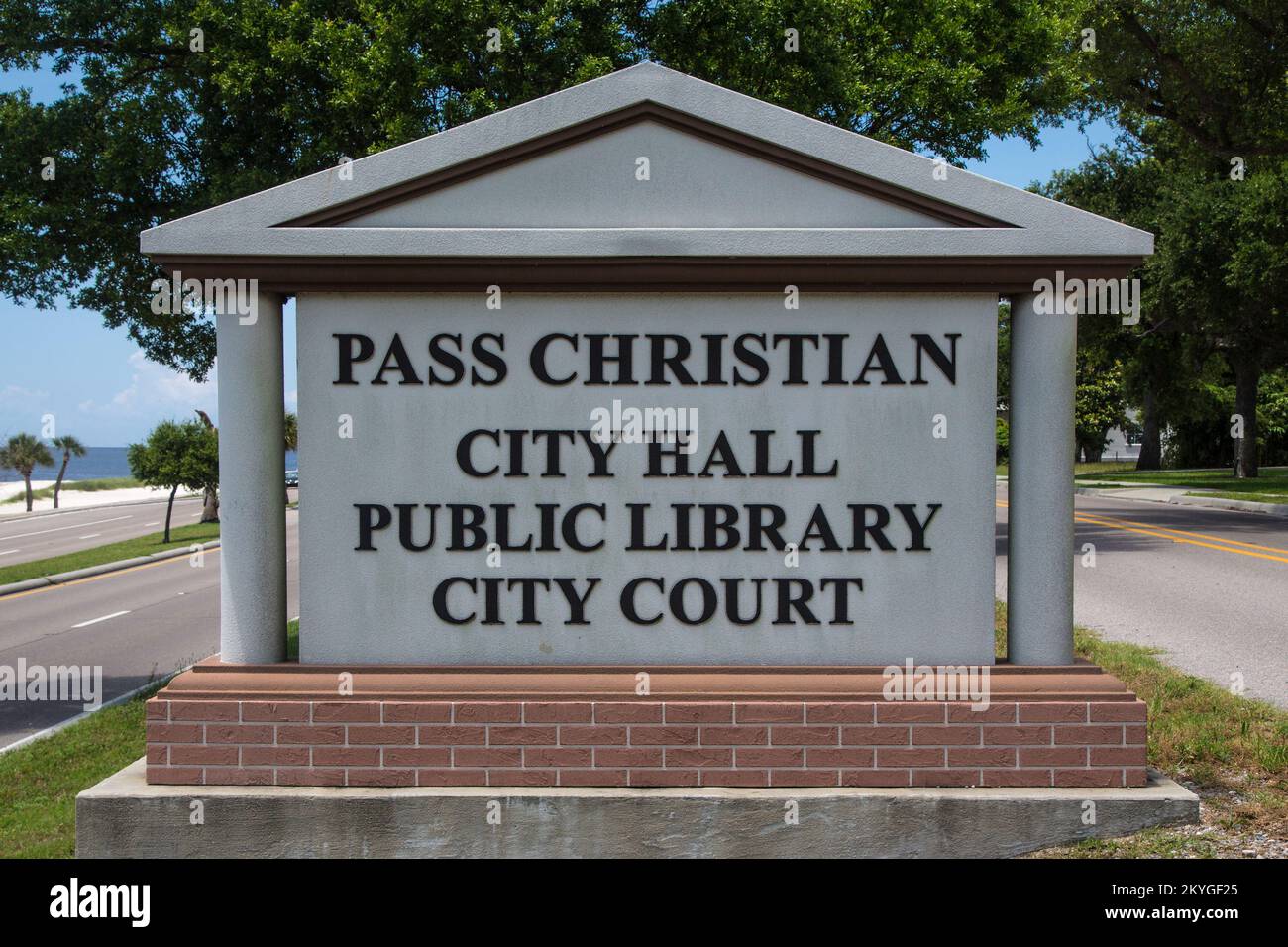 Pass Christian, MS, May 20, 2015 Highway sign for Pass Christian City