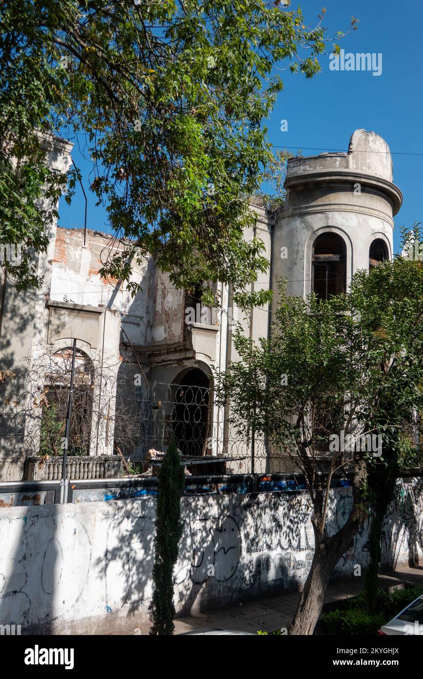 Old Villa, Mansions, Calle Londres, Mexico City Stock Photo