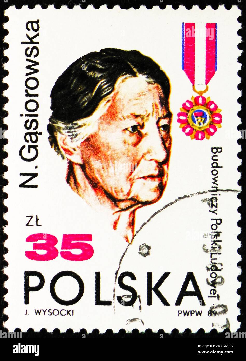 MOSCOW RUSSIA OCTOBER Postage Stamp Printed In Poland Shows Natalia Gasiorowska