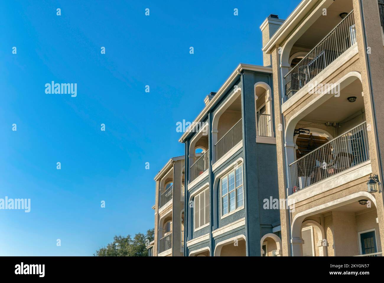Austin, Texas Residential building near Lake Austin with balconies