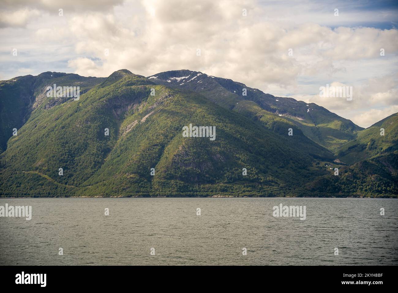 Sognefjord in sunny weather, Norway Stock Photo