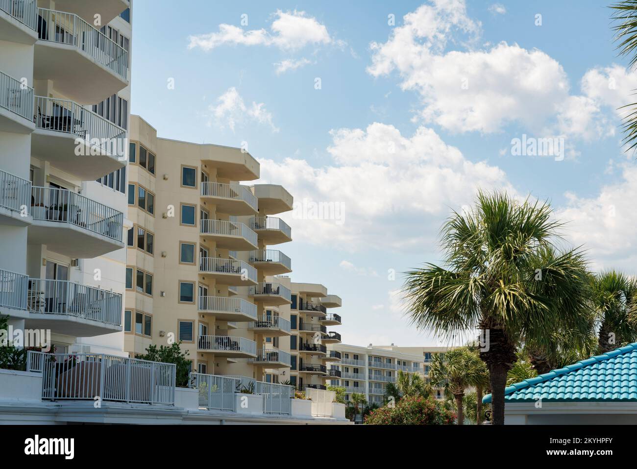 Destin, Florida Views of apartment buildings with balconies