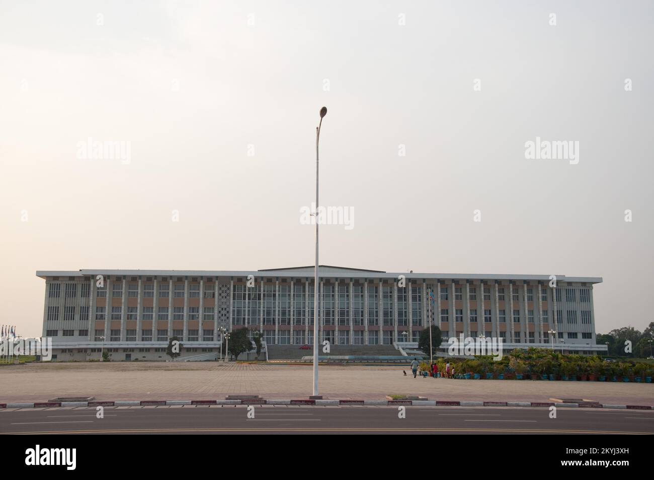 People's Palace (Palais du Peuple), This building was built by the Chinese and now contains the Congolese Parliament, and many governemnt offices. Stock Photo