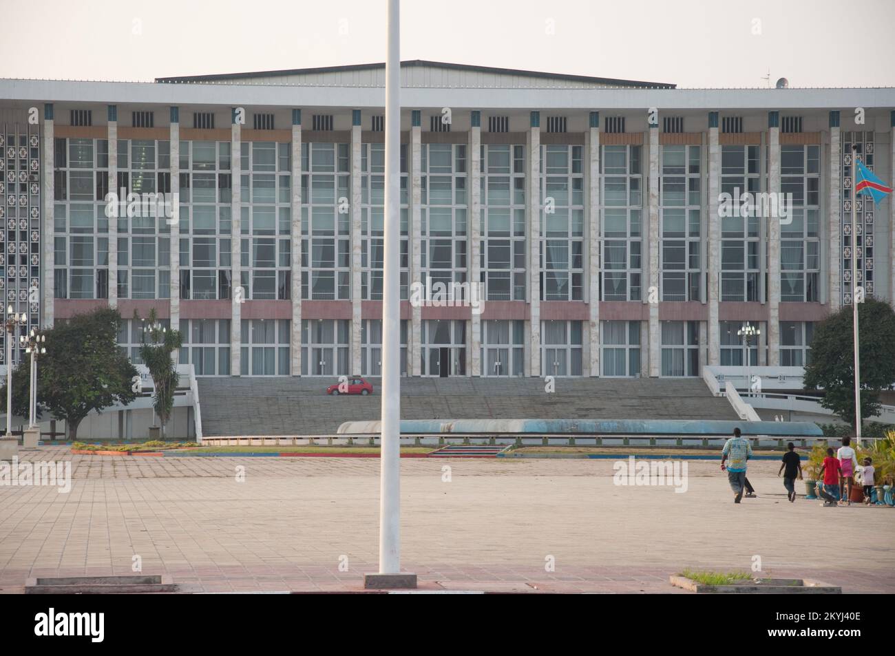 People's Palace (Palais du Peuple), This building was built by the Chinese and now contains the Congolese Parliament, and many governemnt offices. Stock Photo