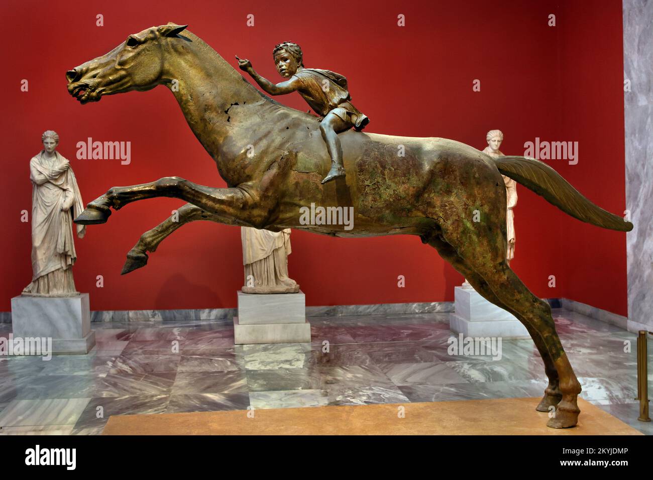 The Jockey of Artemision large Hellenistic bronze statue, young boy