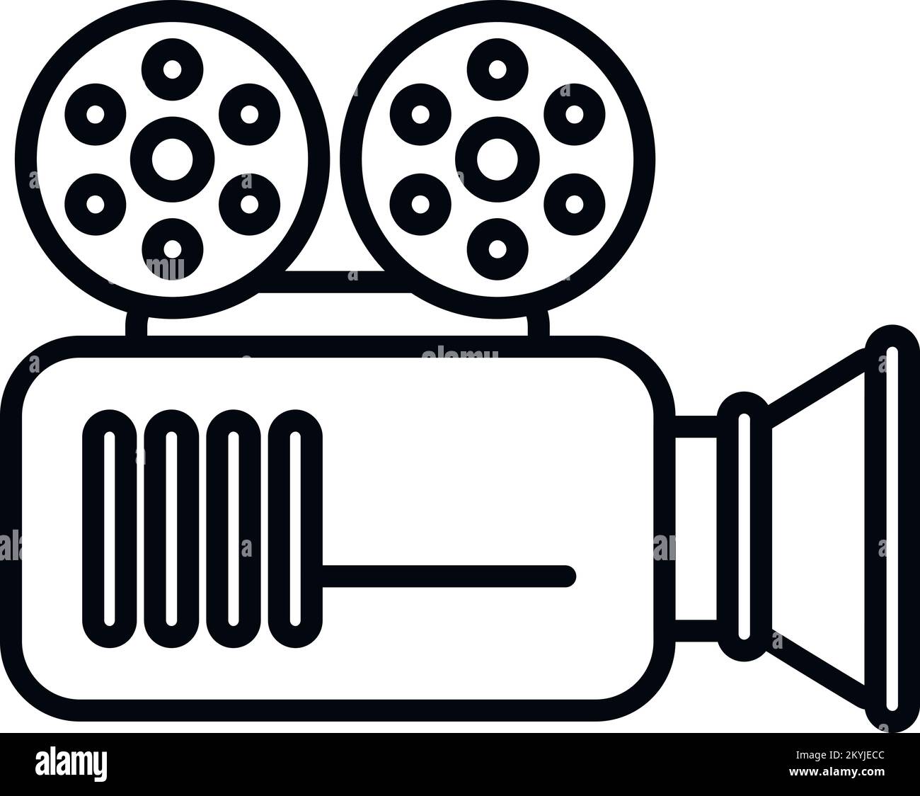 Motion camera icon outline vector. Montage film. Footage editor Stock